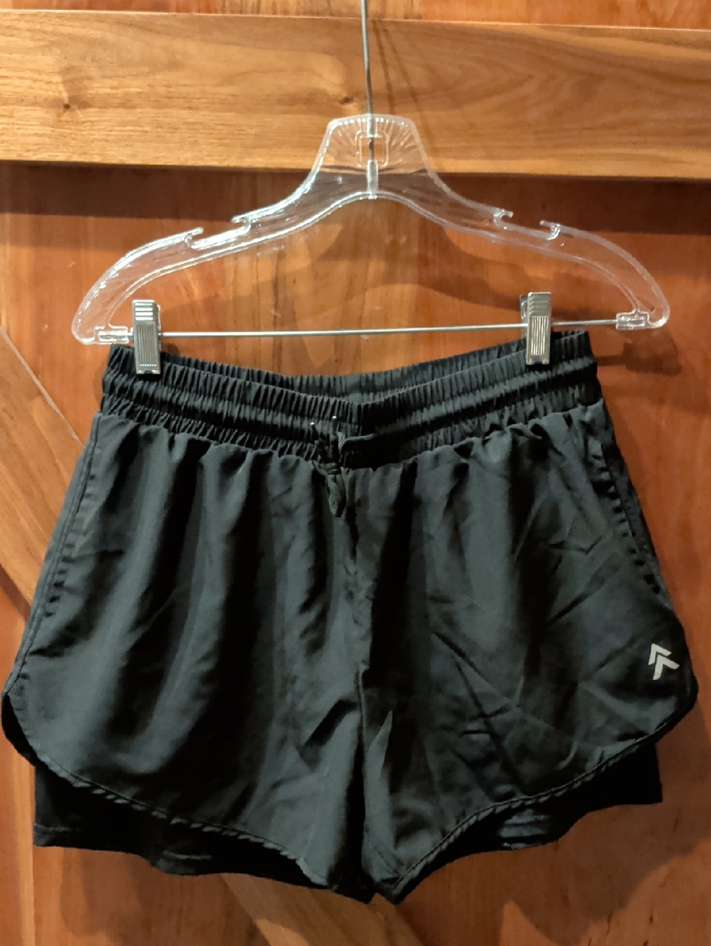 Women’s Black Athletic Shorts with Built-In Liner